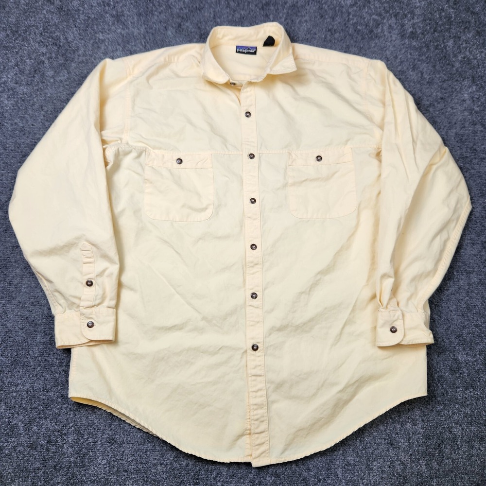Patagonia Pale Yellow Long Sleeve Button-Down Shirt